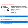 thumbnail image 2 of Rear ABS Speed Sensor - Compatible with 2007 - 2010 Mercedes-Benz CL550 2008 2009, 2 of 2