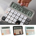 thumbnail image 2 of Desktop Calculator Voice/Silent Battery Operated 12 Digits Square Buttons Large LCD Display Portable Student Finance Calculator Office Supplies, 2 of 7