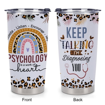 ?Psychology Gifts Tumbler 20oz, Mental Health Gifts for School Psychologist, Psychiatrist, Therapist, Therapy, Psychology Teacher