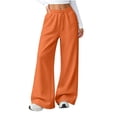 thumbnail image 6 of Zpzdpjkx Womens Wide Leg Sweatpants High Waisted Baggy Joggers Pants Fashion Outfits Teen Girl Drawstring Athletic Trousers, 6 of 8