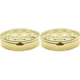 thumbnail image 2 of Set of 2 Oval-Shaped Pocket Purse Pill Box & Organizer With Dual Compartments (Gold Drops), 2 of 4