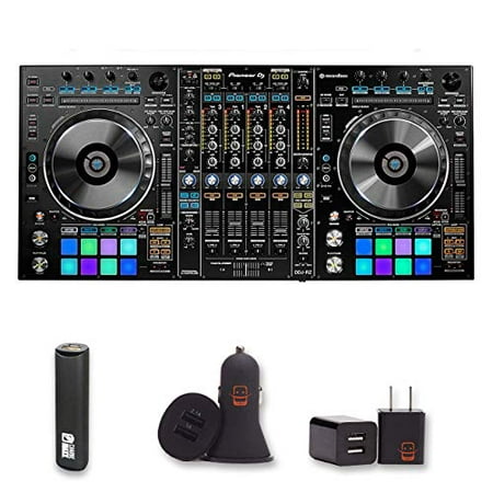 Pioneer DJ DDJ-RZ Flagship Professional 4-channel Controller for rekordbox dj with 2 Year Warranty + PowerBank, USB