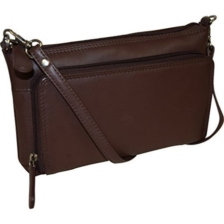 Pielino Women S Genuine Leather Rfid Protection Crossbody Bag With Pielino Women S Genuine Leather Rfid Protection Crossbody Bag With Organizer Brown