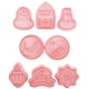 thumbnail image 1 of Juego de moldes para galletas, 8 piezas, moldes para galletas en relieve con estampado navideño, perfectos para pasteles, fiestas de cumpleaños infantiles, 1 of 5