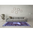 thumbnail image 3 of Ahgly Company Machine Washable Indoor Rectangle Persian Blue Traditional Area Rugs, 8' x 12', 3 of 4