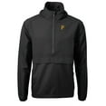 thumbnail image 2 of Men's Cutter & Buck Black Pittsburgh Pirates Charter Eco Recycled Half-Zip Anorak Jacket, 2 of 3