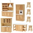 thumbnail image 1 of Miangastore 1 Set of Doll House Kitchen Furniture Decoration Miniature Kitchen Layout Prop Tiny Furniture Model, 1 of 8