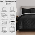 thumbnail image 3 of Mainstays Reversible 11-Piece Bed-in-a-Bag Comforter Set with Sheets, Black Velvet, Queen, 3 of 14