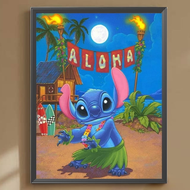 Cuadros Decorativos 5D bricolaje ronda completa taladro diamante pintura Stitch Kit decoración del hogar (QQ620) Wdftyju embutido en tela