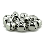 1 Inch 25mm Craft Silver Large Jingle Bells Charms 18 Pieces