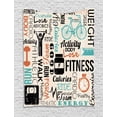 thumbnail image 1 of Fitness Tapestry, Healthy and Active Life Concept Exercising Sports Text Grunge Effect Gym Concept, Wall Hanging for Bedroom Living Room Dorm Decor, 60W X 80L Inches, Multicolor, by Ambesonne, 1 of 2