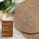 thumbnail image 2 of Natural Water Hyacinth Placemats Set of 8, Heat Resistan T Rattan Woven Mats for Outdoor Dining, 2 of 5