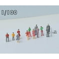 thumbnail image 3 of facefd Hand Painted Figures Assorted Poses Sand Table Tiny Scenery Decorative 100pcs 100th, 3 of 9