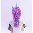 thumbnail image 1 of Gorro infantil estilo unicornio, bufanda de lana, capa de una pieza, chal, gorro con borlas, 1 of 6