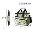 thumbnail image 3 of FORMRS Insulated Cooler Bag 24 Cans Capacity Soft Leakproof Lunch Box with Side Pockets, Retro Blue Floral, 3 of 7