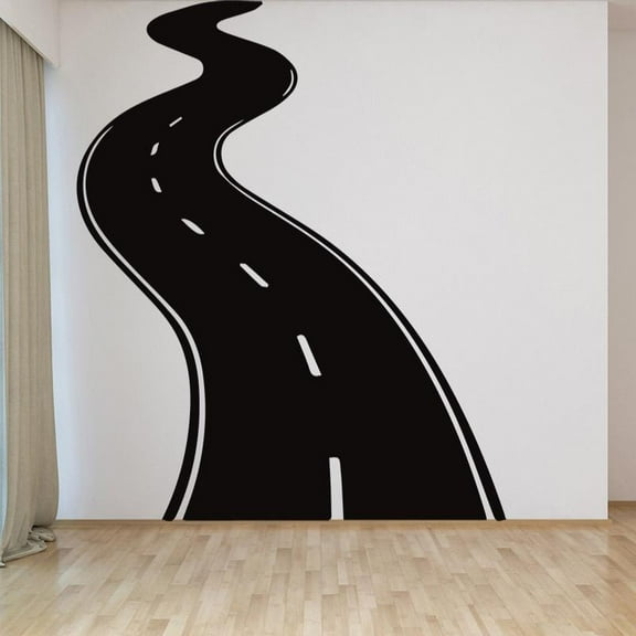 A Highway Design Wall Stickers Children's Room Vinyl Decoration Wall Stickers Home Decor Living Room Removable Sticker Mural 30x36cm