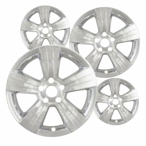 17 inch Chrome ABS Wheel Skins Set Compatible with 2010-2012 Dodge Caliber, 2010-2017 Jeep Compass, 2011-2017 Jeep Patriot & Impostors for 2380 Wheel Series