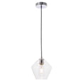 thumbnail image 1 of Living District LD2256C Gene 1 Light Chrome & Clear Glass Pendant, 1 of 4