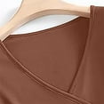 thumbnail image 5 of Shirts for Women Button Up Short Sleeve Loose Comfort Basic Casual T Shirt Womens Shirts Dressy Casual Coffee Xl, 5 of 7