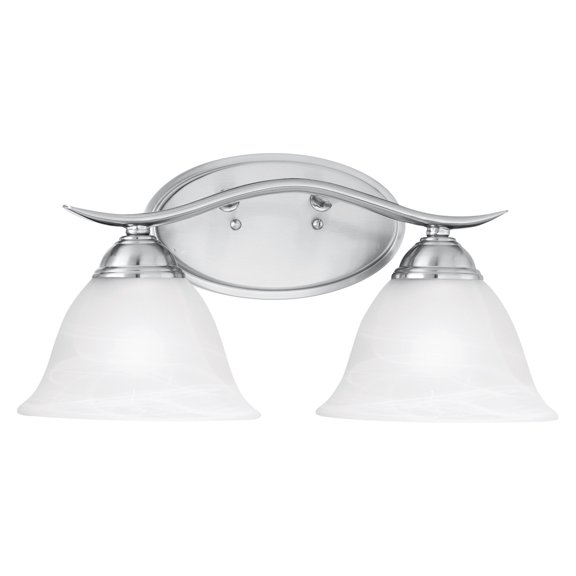 Elk Home Prestige 2-Light Vanity Light in Brushed Nickel, 17-inch Wide