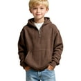 thumbnail image 2 of Fall Outfits Boys Casual Long Sleeve Sweatshirt Loose Zip Up Hoodie with Pockets Size 4-14, 2 of 6