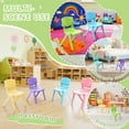 thumbnail image 6 of Wanan 6Pcs Plastic Stackable Chairs, Modern Kids Chairs for Outdoor, Reading, Relaxing, Learning, Painting, Playing, 6 of 9