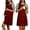 Wine, variant on Sentmoon Maternity Dresses Shirred Dress 2026 Summer Beach Dress Solid Color Short Sleeve Crew Neck Stretchy Regular Fit Maxi Dress Plus Size Going Out for Beach and Vacation S-2XL