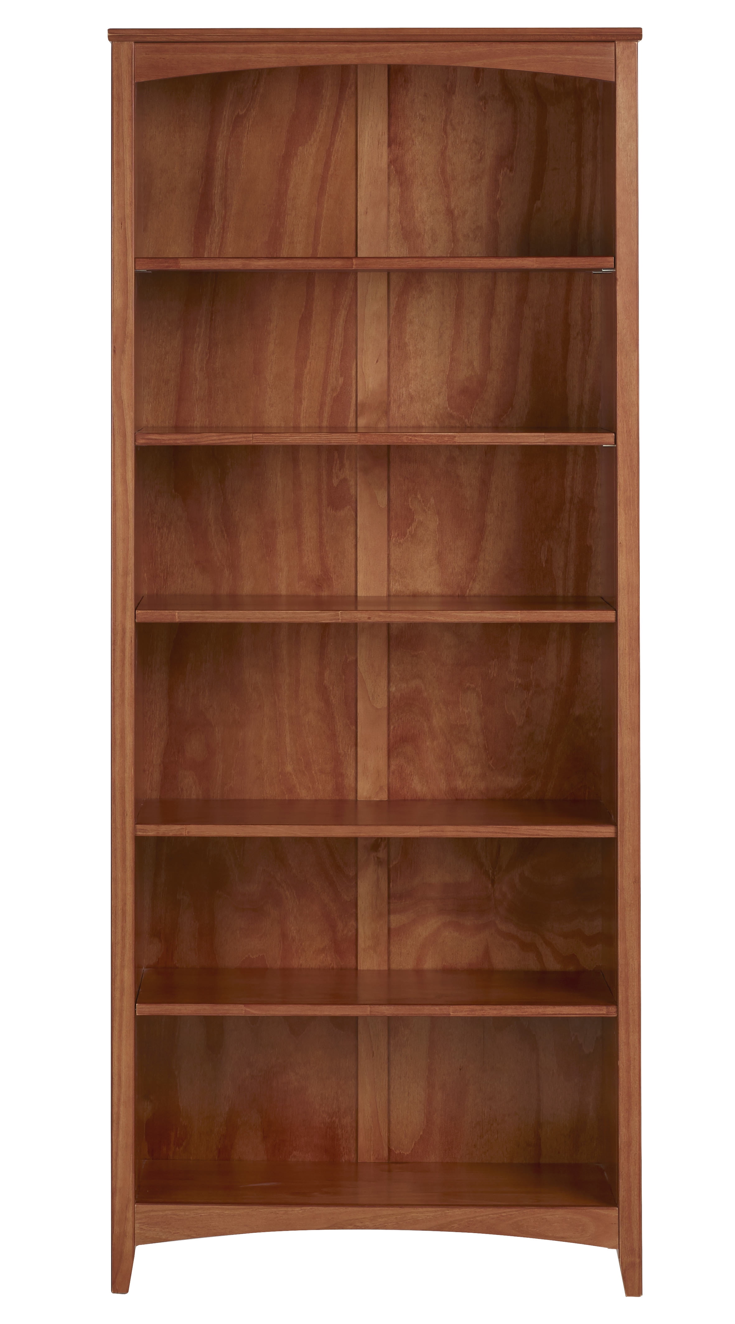 Shaker Style Bookcase 72"H Cherry Finish