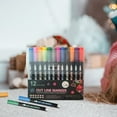thumbnail image 3 of YAOMOBB Fluid Writing Markers Student Outline Planner Set with Glitter Double Line Colors (12 Colors), 3 of 6