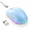 Blue to White, variant on Purple Wireless Rechargeable LED Mouse with Built-in Mover, 4-Adjustable DPI