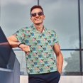 thumbnail image 4 of Yiaed Colorful PugsPrint Men's Short Sleeve Polo Shirt,Golf Polo for Men Three-Button Golf Shirt Athletic Casual Collared T-Shirt- Small, 4 of 7