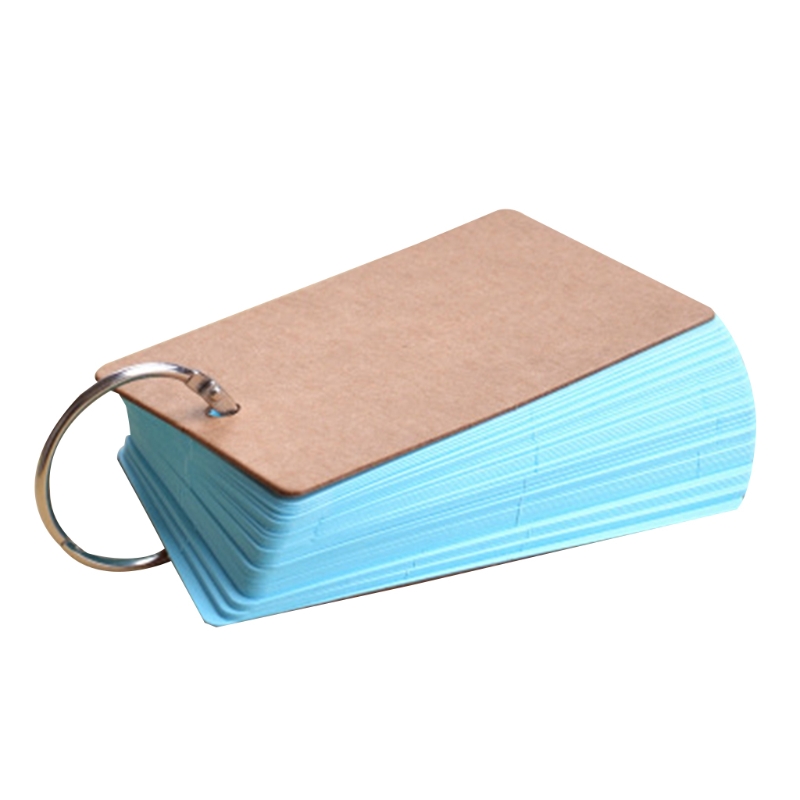Portable Blank Binder Note Pad Index Card Note Memo Papers with Iron