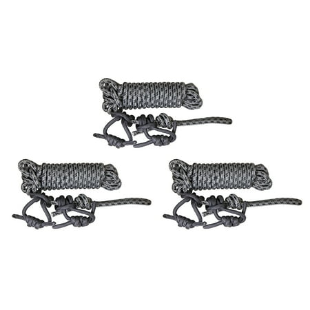 Summit SU83102 30 Foot Hunting Treestand Safety Line Rope System Gray (3 Pack)