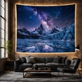 thumbnail image 6 of Snow-Capped Peak in Starry Milky Way Sky, Majestic Fantasy for Nature Lovers, Celestial Landscape Wall Decor, Housewarming Gift, Tapestry Wall Hanging for Bedroom and Living Room, 6 of 7
