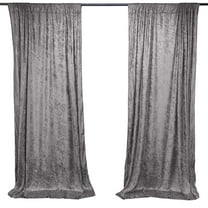 AK TRADING CO. 10 feet x 10 feet Lush Velvet Backdrop Drapes Curtains Panels with Rod Pockets - Wedding Ceremony Party Home Window Decorations - Grey