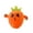 Carrots +Box +3Batteries, variant on Interactive Squeezable Musical Plush Toy, Soft Sensory Stuffed Fruit Plushie with Metal Touch Patches, Adorable Winking Cartoon Fruit Doll for Kids and Adults, Home Party Decor,Strawberry