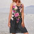 thumbnail image 1 of SMihono Robe d'Été Grande Taille pour Femmes 2023 Mode Décontractée Imprimée Sans Manches Col Rond, 1 of 6