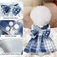 thumbnail image 2 of Dalrosia Pet Dress Clothes for Small Dogs Cats Girl Plaid Bow Tie Dog Harness Dresses Leash Set with Pearls Bow Accessories Birthday Puppy Dress Shih Tzu Yorkies Chihuahua Outfits, 2 of 7