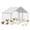 6.5'Lx9.9'Wx6.6'H, variant on Bossin Metal Large Chicken Coop, Spire Shape Walk-in Poultry Chicken Hen cage with Waterproof and Anti-Ultraviolet Cover for Outside