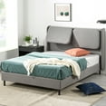 thumbnail image 5 of Zinus 41" Avery Platform Bed Reclining Fabric Headboard and USB Ports, Gray, Queen, 5 of 12