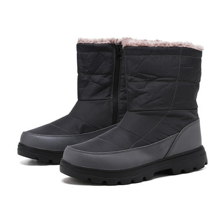 

Winter Clearance Deals! SuoKom Boots for Women Men Winter Boots Men s And Women s Snow Shoes Flat Casual Short Boots Plus Size Shoes Winter Snow Boots for Women Men Gray