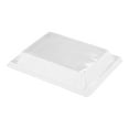 thumbnail image 2 of Taipei Clear Plastic Lid - Fits Rectangle Poplar Short Flare Container - 100 count box, 2 of 3