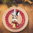 thumbnail image 4 of Tenedor de Navidad Porta cuchillos Bolsa de cubiertos linda para la mesa de la cena en el hogar Fiesta navideña Árbol de Navidad, 4 of 8