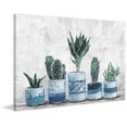 thumbnail image 2 of Marmont Hill Blue and White Succulent Pots Canvas Wall Art, 12" x 18", 2 of 7