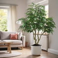 thumbnail image 3 of 7FT Artificial willow Tree, Indoor Faux slik Greenery Plant for Home, Apartment, or Office Decoration, 1pc/set, 3 of 13