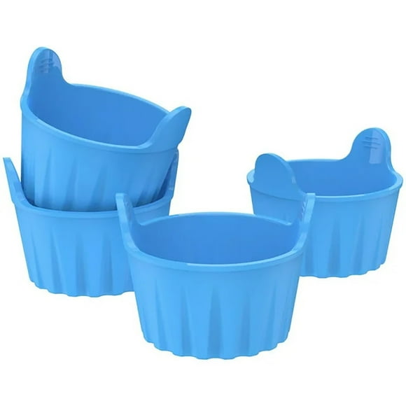 Piwvid Air Fryer Baking Ramekins – Food-Grade Silicone Mold Cups – Easy Release Nonstick Bakeware Set, 4-Pack for Eggs, Muffins, Cupcakes, Puddings, Custards