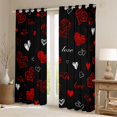 thumbnail image 2 of Manfei Cute Heart Print Blackout Curtains Set of 2 (52x84 Each),Graffiti Love Pattern Window Curtains,Valentine Gifts Curtains and Drapes For Girls,Microfiber Bedroom Decor, 2 of 6