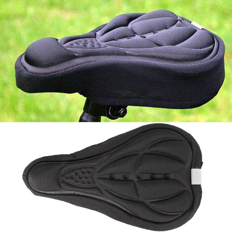 Cycling Bike Bicycle 3D Sponge Saddle Seat Cover Gel Cushion Soft Comfort Pad Breathable bike