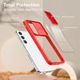 thumbnail image 5 of for Samsung Galaxy S24 Plus Case, Stylish Slim Crystal Clear PC Back + TPU Silicone Case with Sliding Camera Cover Anti-fingerprint Shockproof Phone Cases for Samsung Galaxy S24 Plus, Red, 5 of 6