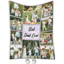 Custom Photo Blankets Using My Own Photos Personalized Throw Blanket with Pictures Text Customized Blanket for Adults Mom Dad Family Dog Kids Friends Lover Personalized Memorial Gift 60"x80"